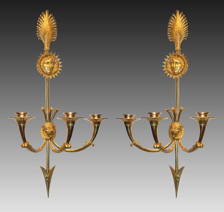 A pair of Empire Wall-Lights
by Claude Galle